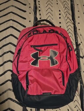 Under Armour Pink and Black Backpack with Logo